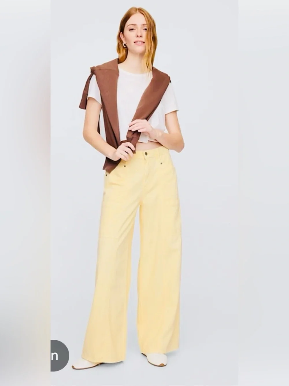 Gap Factory NWT  Mid Rise SuperSoft Baggy Utility Jeans Yellow Size 30/10